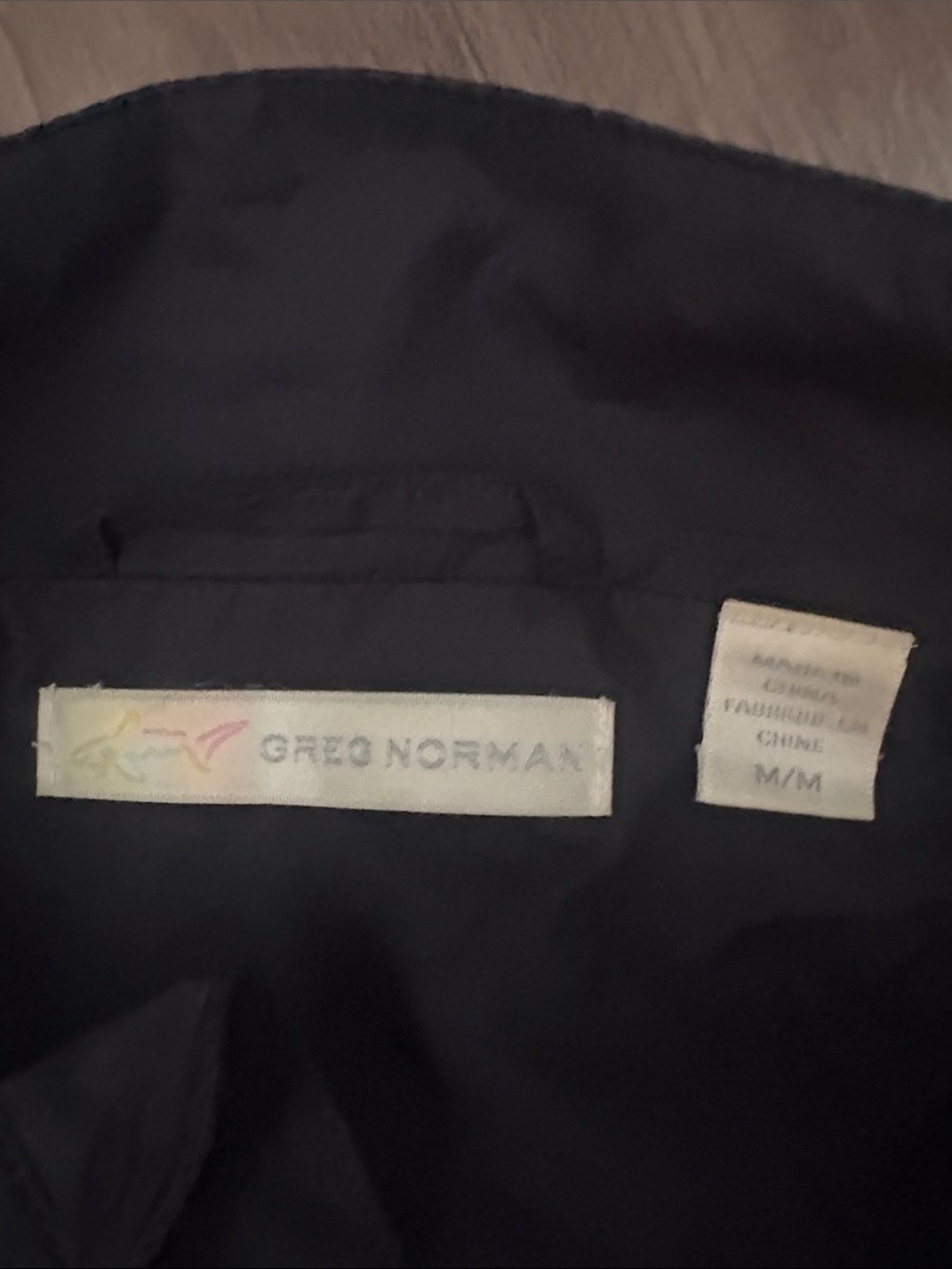 Greg Norman Collection Black Windbreaker with White Piping - Picture 4 of 4